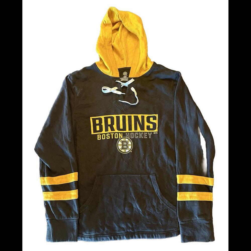 Vintage Boston Bruins NHL Hooded Sweatshirt Size Large